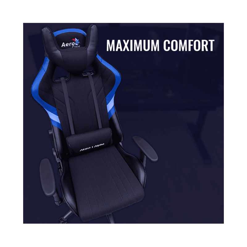 Игровое кресло AEROCOOL AERO 1 ALPHA BLACK&RED 2D Armrest 65mm wheels PVC Leather