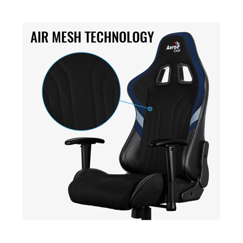 Игровое кресло AEROCOOL AERO 1 ALPHA BLACK&RED 2D Armrest 65mm wheels PVC Leather
