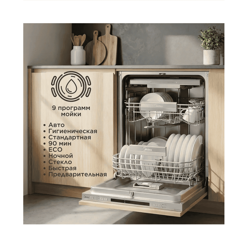 Встраиваемая посудомоечная машина Midea MDWB-4518LF