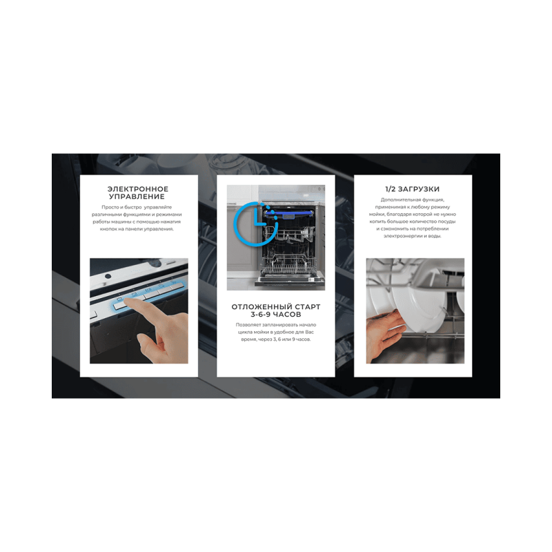 Встраиваемая посудомоечная машина Midea MDWB-6015BB