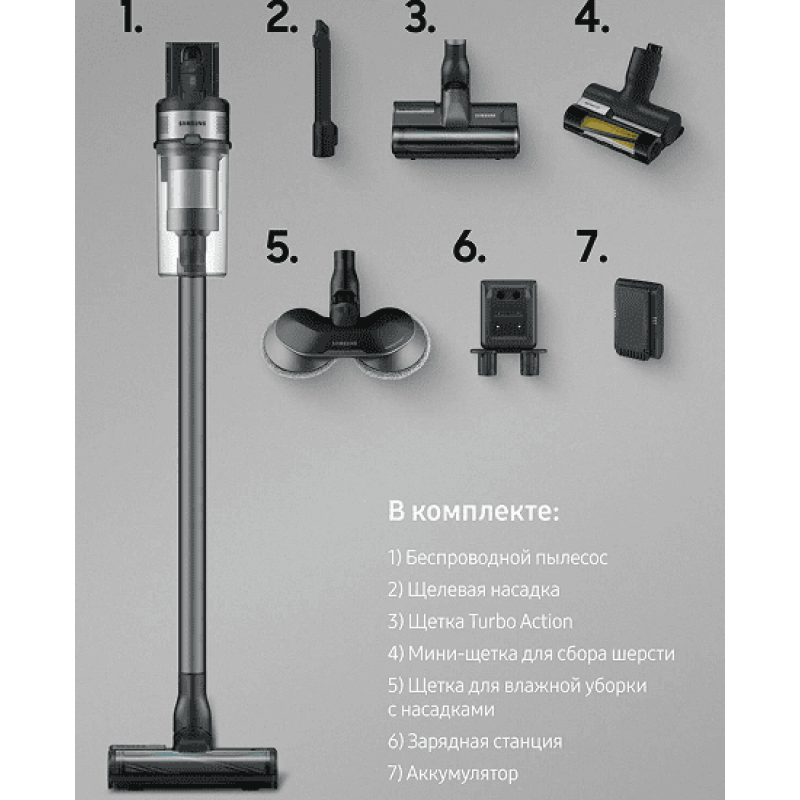 Вертикальный пылесос Samsung VS20B75ADR5/EV
